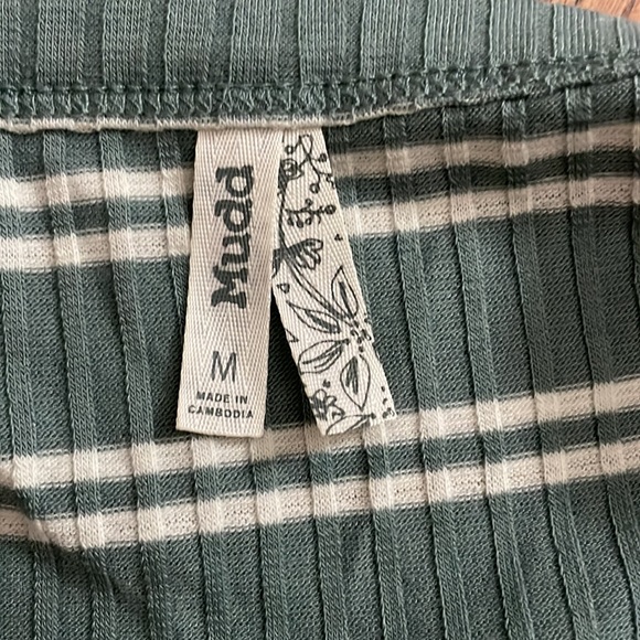 Mudd Turquoise/White Striped Tank Top - Picture 3 of 3